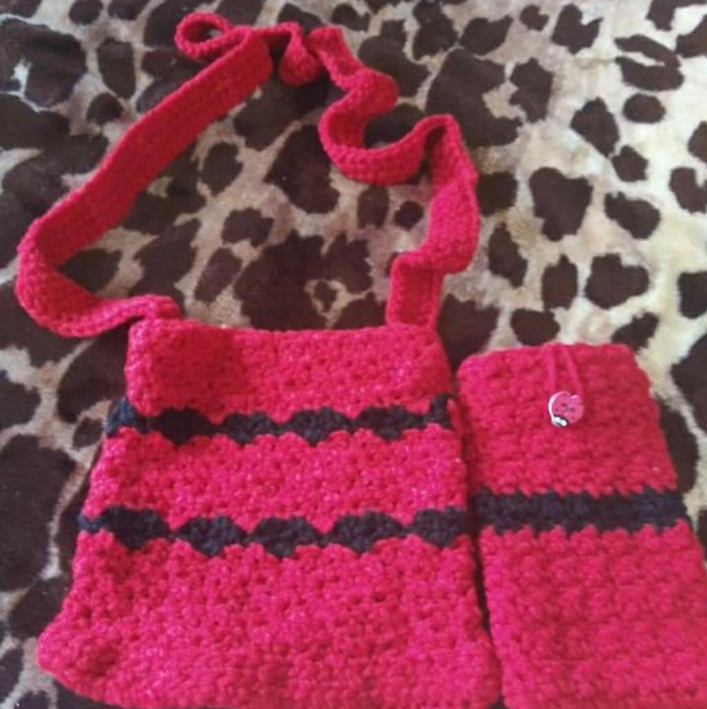 Purse and Cell phone case.